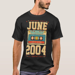 Camiseta Melhor De Junho De 2004 Fita Cassete De 18 Anos 18