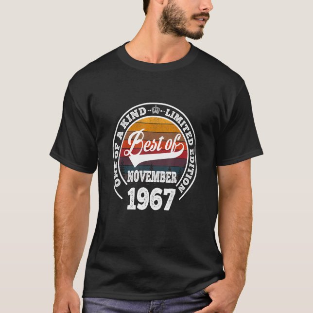 Camiseta Melhor De Novembro De 1967 55º Aniversário Por 55  (Frente)