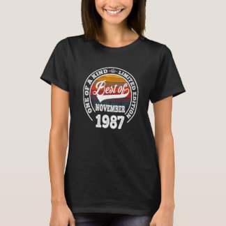 Camiseta Melhor De Novembro De 1987 35º Aniversário Por 35