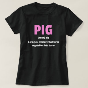 Camiseta Melhor Definição de Bacon de Suíno Hilário