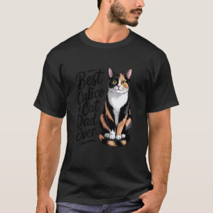 Camiseta Melhor Desenho Artístico do Pai de Gato Calico Já