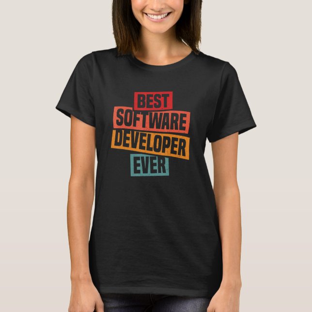 Camiseta Melhor desenvolvedor de software nunca (Frente)