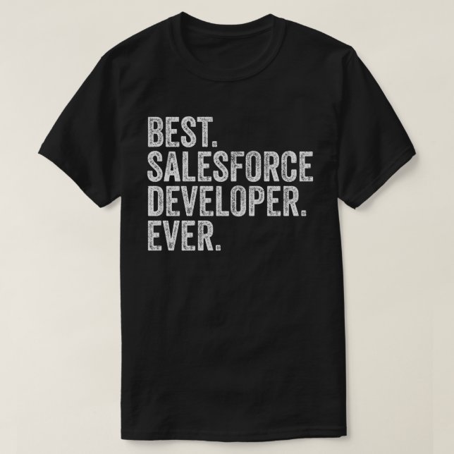 Camiseta Melhor Desenvolvedor Salesforce de Todos (Frente do Design)