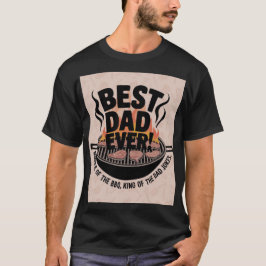 Camiseta Melhor Design de BBQ do Pai de Todos os Tempos – R