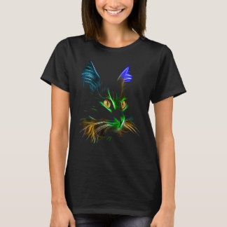 Camiseta Melhor Design de Gato Colorido, Para Amantes de Ga