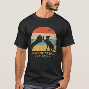Camiseta Melhor Design de Papai Sphynx para Amantes de Gato
