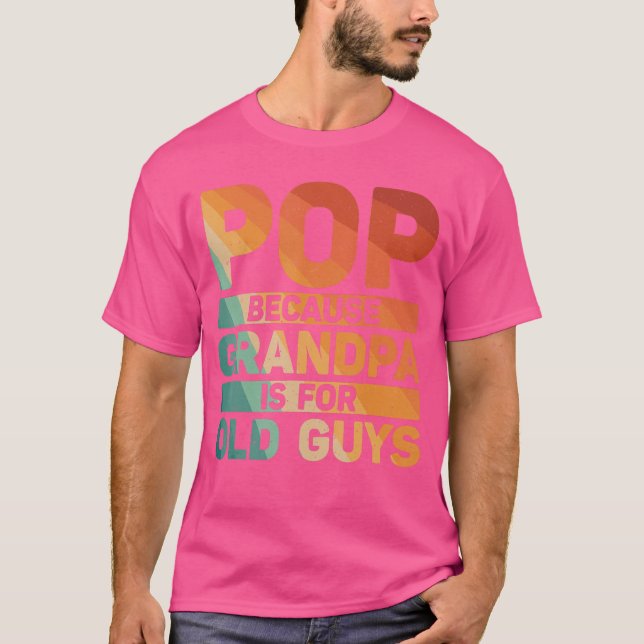 Camiseta Melhor Design de Pop para Vovô dos Netos Pais (Frente)