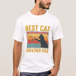 Camiseta Melhor Deus-Pai de Gatos Vintage Design de Vetor d
