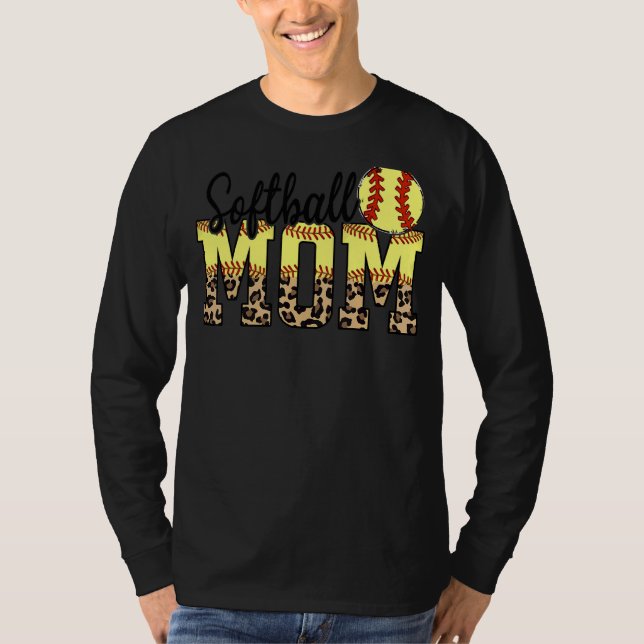 Camiseta Melhor Dia de as mães da Mãe de Softball (Frente)
