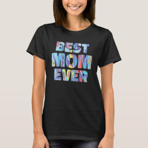 Camiseta Melhor Dia de as mães De Água De Cores Da Mãe