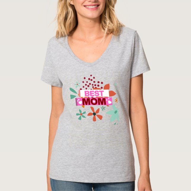 Camiseta Melhor Dia de as mães Feliz da Mãe (Frente)