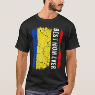 Camiseta Melhor Dia de as mães Romeno de Bandeira Ever Romê