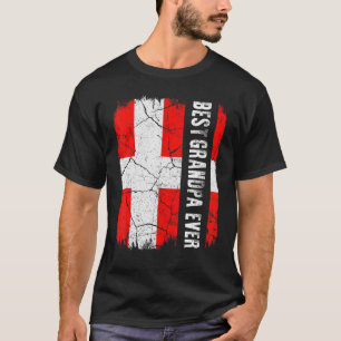 Camiseta Melhor Dia de os pais de Bandeira Dinamarquês Ever