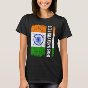 Camiseta Melhor Dia de os pais de Bandeira do Avô Indígena 