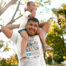 Camiseta Melhor Dia de os pais de Colagem de Fotos do Pai