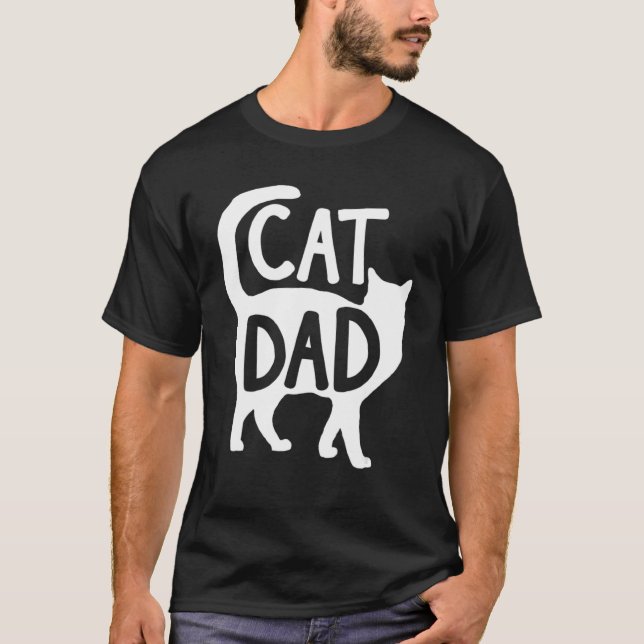 Camiseta Melhor Dia de os pais de Gato Homens Pai Papá Engr (Frente)