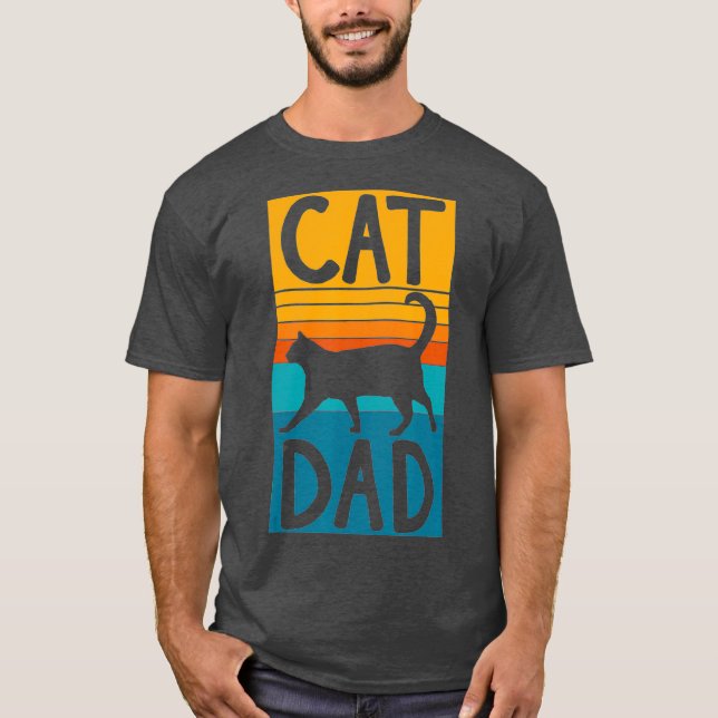 Camiseta Melhor Dia de os pais de Gato Pai Pessoal Gatinho  (Frente)