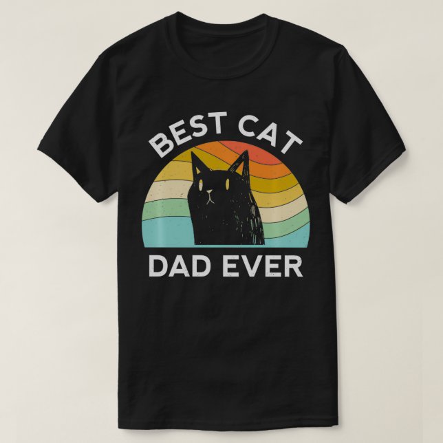 Camiseta Melhor Dia de os pais de gatos Gatinho Papão (Frente do Design)