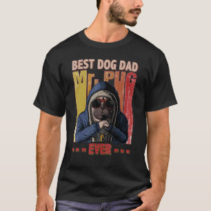 Camiseta Melhor Dia de os pais de Pai Pug Dog Life