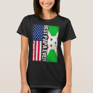 Camiseta Melhor Dia de os pais do Papa Burundi Bandeira dos