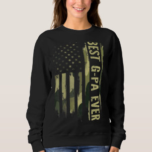 Camiseta Melhor Dia de os pais G Pa Ever American Flag Camo
