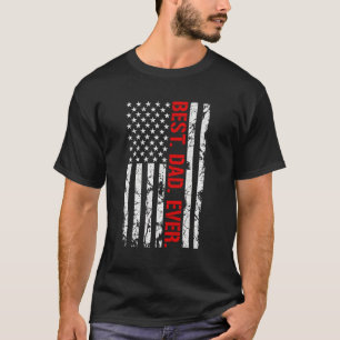 Camiseta Melhor Dia dos Pais de Todos os Tempos Bandeira Am