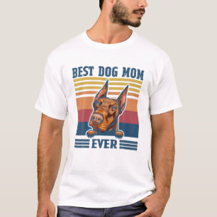 Camiseta Melhor Doberman Mãe Um Cachorro Engraçado Dia de a
