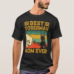 Camiseta Melhor Doberman Pinscher Mãe, Vintage Engraçado