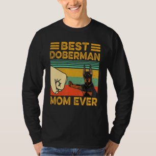 Camiseta Melhor Doberman Pinscher Mãe, Vintage Engraçado