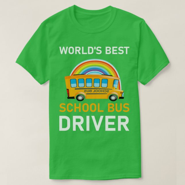 Camiseta Melhor Driver de Barramento Escolar do Mundo 27s 8 (Frente do Design)