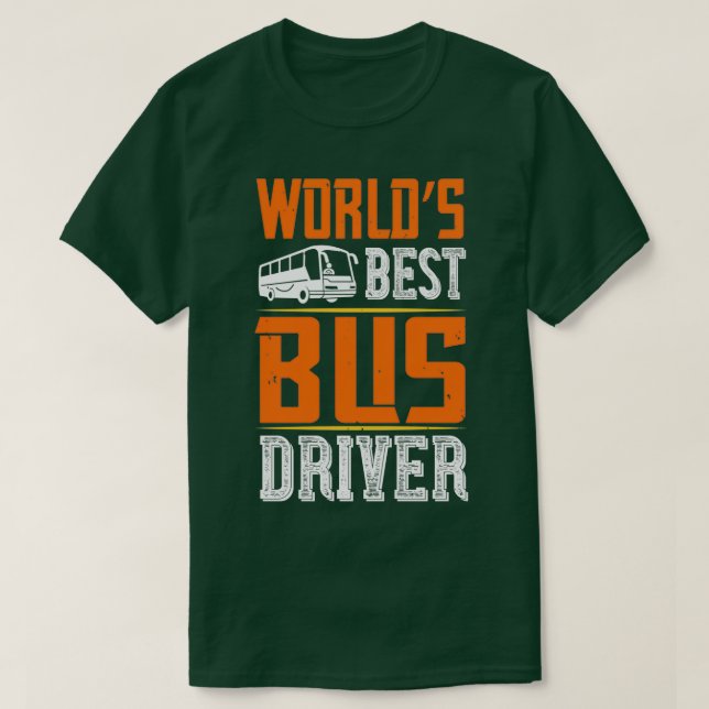 Camiseta Melhor driver de barramento mundial (Frente do Design)