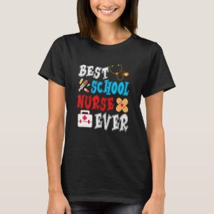 Camiseta Melhor Enfermeira de Escola de Sempre