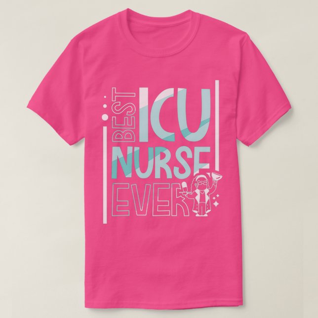 Camiseta Melhor Enfermeira Icu Enfermeira Ever ICE Hospital (Frente do Design)