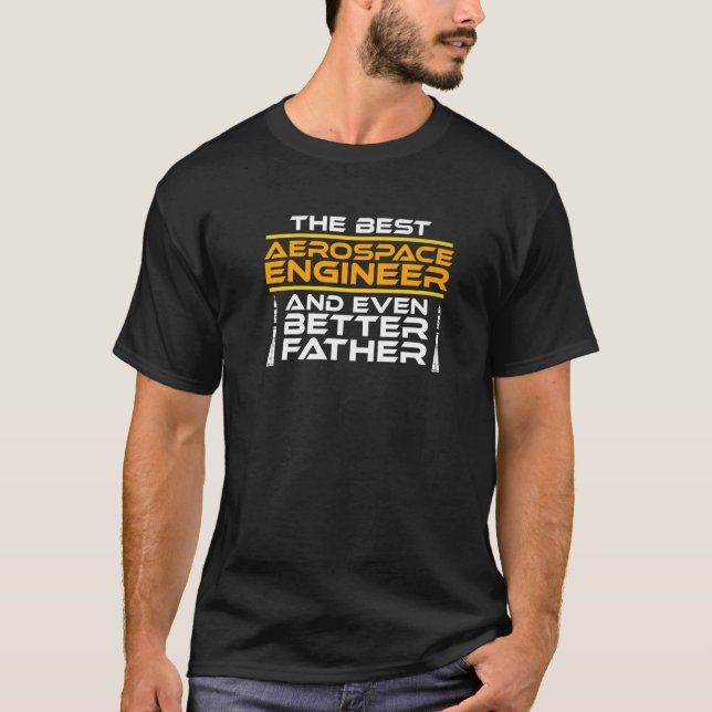 Camiseta Melhor Engenheiro Aerospace - Padre Rocket Engenha (Frente)