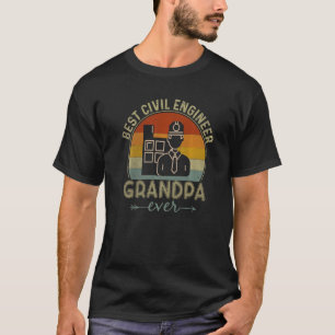 Camiseta Melhor Engenheiro Civil Avô Alguma Vez Com Gordura