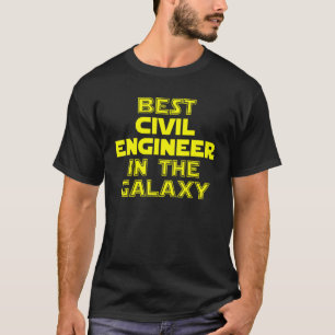 Camiseta Melhor Engenheiro Civil Da Galáxia