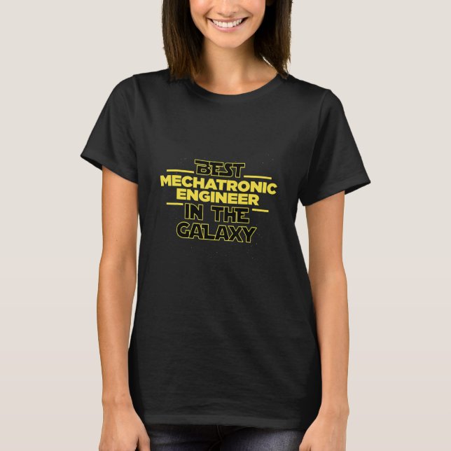 Camiseta Melhor Engenheiro Mecatrônico no Mecânico da Galáx (Frente)