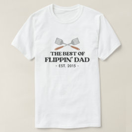 Camiseta Melhor Espátula Pai Virador Divertida Retrô 