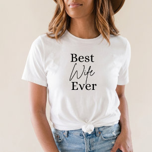 Camiseta Melhor Esposa de Todos os Tempos Presente de Anive