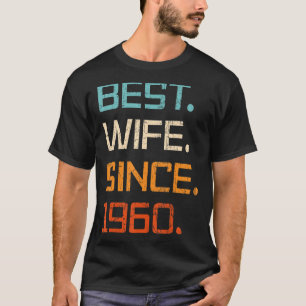 Camiseta Melhor Esposa Desde 1960 63º Aniversário De Casame