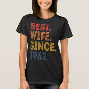 Camiseta Melhor esposa desde 1962 Vintage 61ruas Annivers d