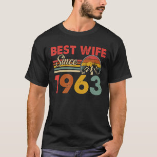 Camiseta Melhor Esposa Desde 1963 Epic Matching 60th Weddin