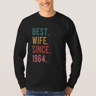 Camiseta Melhor Esposa Desde 1964 58º Aniversário De Casame