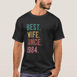 Camiseta Melhor Esposa Desde 1984 38º Aniversário De Casame