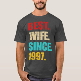 Camiseta Melhor esposa desde 1997 para o aniversário de 25 