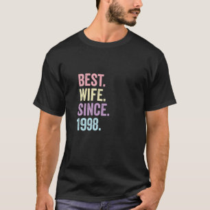 Camiseta Melhor Esposa Desde 1998   23.o Aniversário de Cas