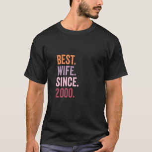 Camiseta Melhor Esposa Desde 2000  26º Aniversário de Casam