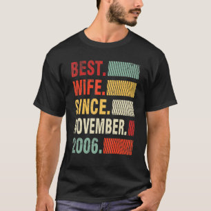 Camiseta Melhor Esposa Desde Novembro De 2006 Casando Casad
