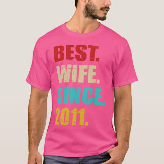 Camiseta Melhor esposa desde o 10.º aniversário de casament