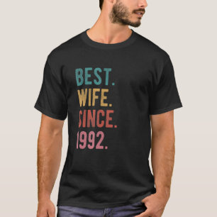 Camiseta Melhor Esposa Desde O Aniversário De Casamento De 